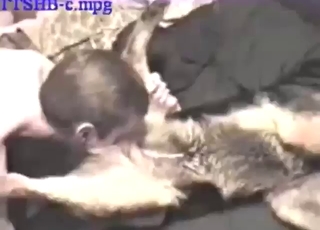 Guy is getting off with a slutty beast here